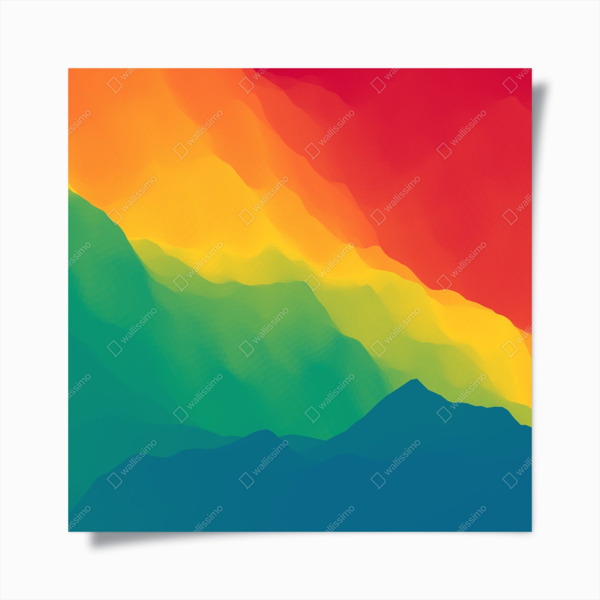 Poster kräftiger geschichteter bergverlauf – Wallnifity®