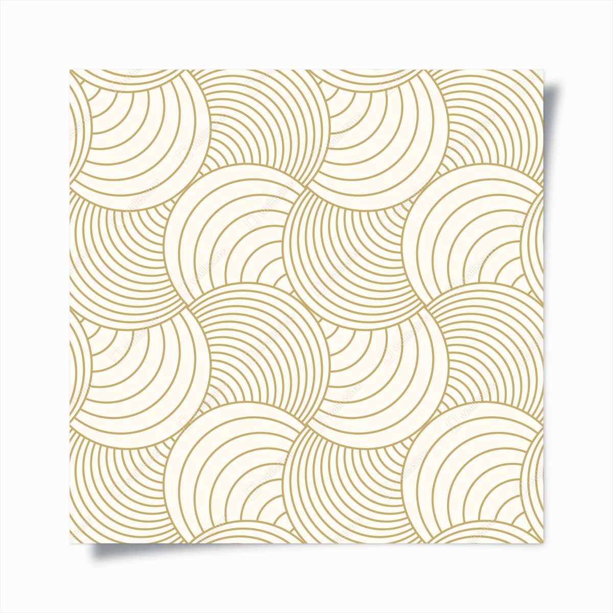 Poster goldenes art deco kreismuster – Wallnifity®