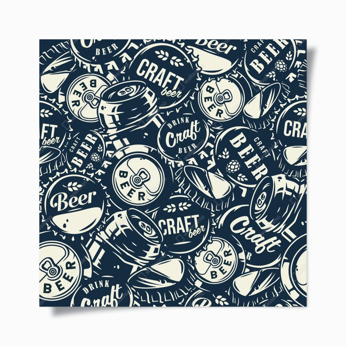 Poster muster mit craft-bier kronkorken – Wallnifity® Poster muster mit craft-bier kronkorken – Wallnifity®