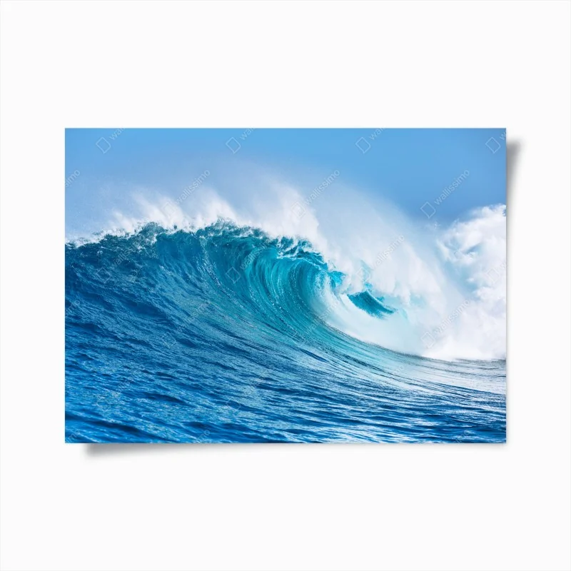 Poster majestätische türkisfarbene ozeanwelle