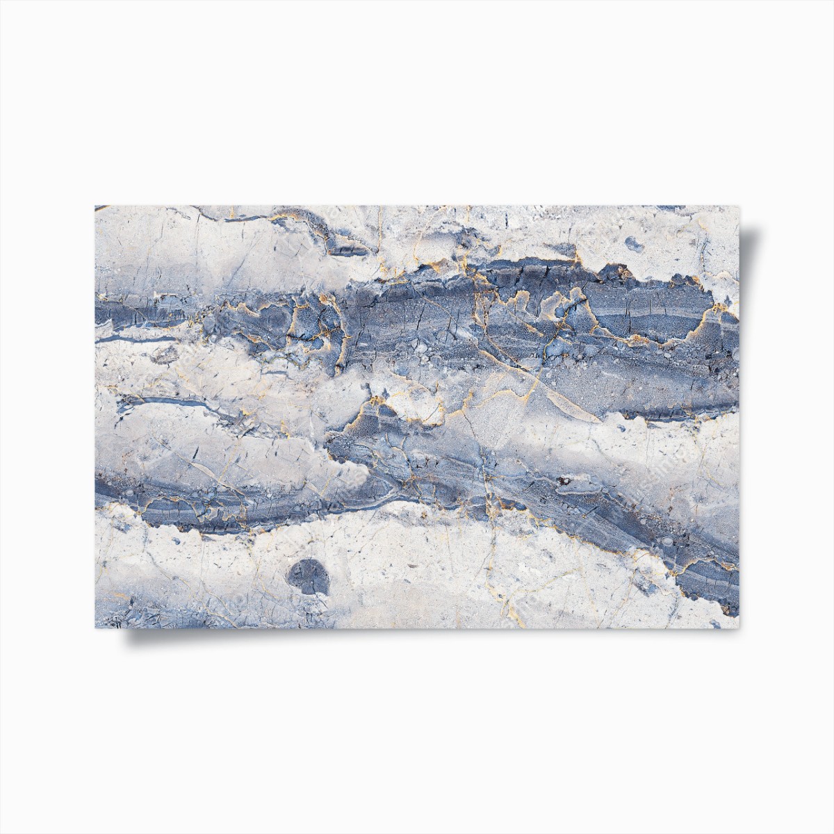 Poster blauer marmor mit goldenen adern – Wallnifity®