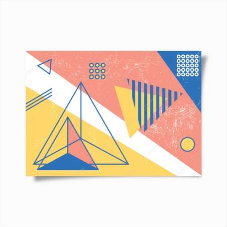 Poster pastellfarbene geometrische komposition – Wallnifity®