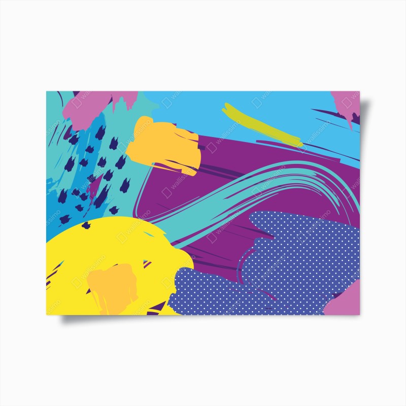 Poster lebendige abstrakte pop-art komposition