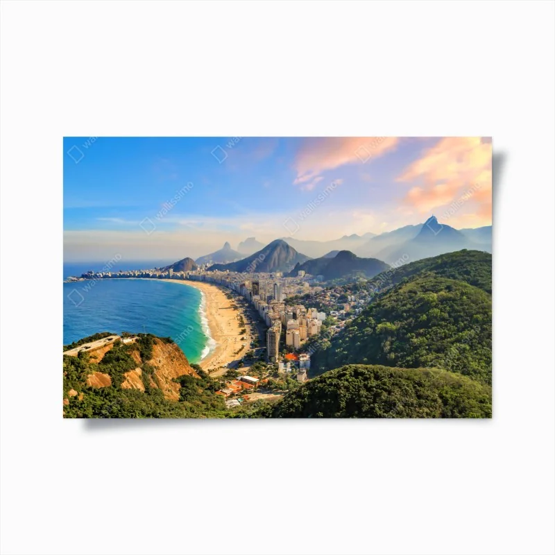 Poster sonnenuntergang über Hintersee felseninsel – Wallnifity®