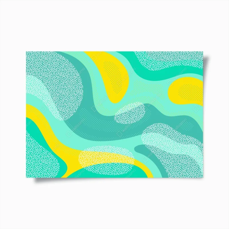 Poster zartes gelbes schleierkraut auf schwarzem hintergrund – Wallnifity®