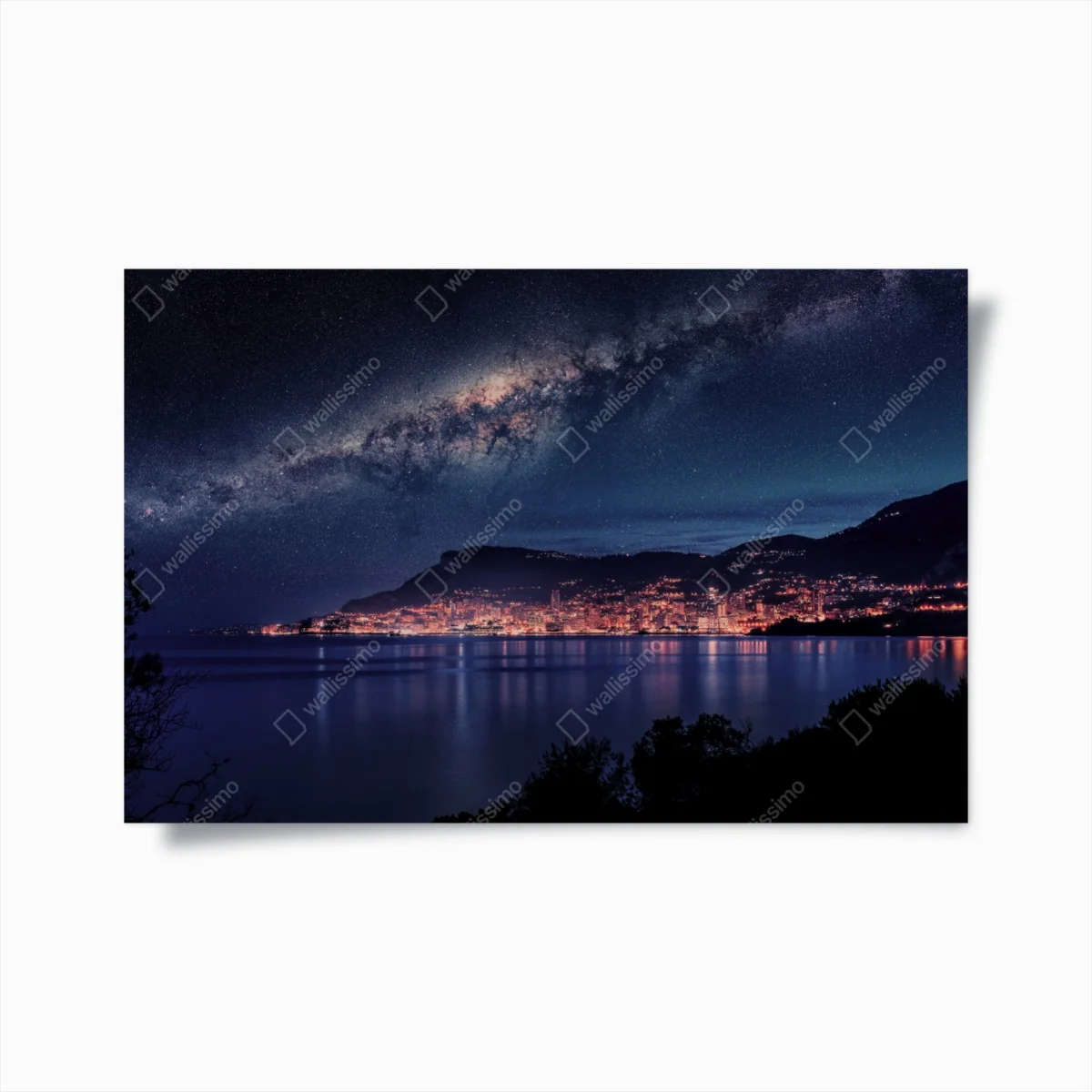 Poster küstenstadt unter der milchstraße – Wallnifity®