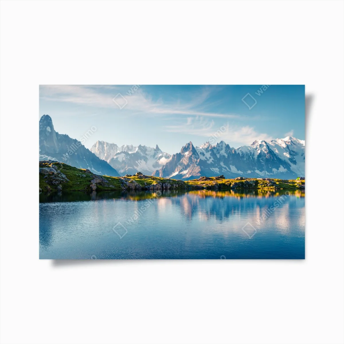 Poster panorama von Lac Blanc und Mont Blanc – Wallnifity® Poster panorama von Lac Blanc und Mont Blanc – Wallnifity®
