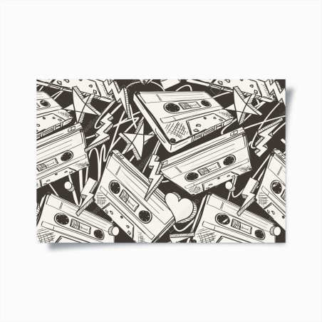 Poster vintage kassettenmuster – Wallnifity®