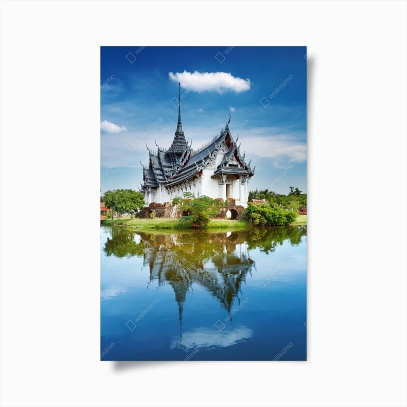Poster Sanphet Prasat palast am spiegelnden see