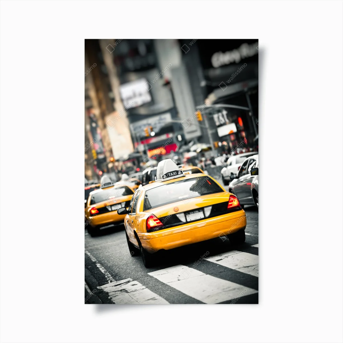 Poster gelbes taxi in den straßen von New York – Wallnifity® Poster gelbes taxi in den straßen von New York – Wallnifity®
