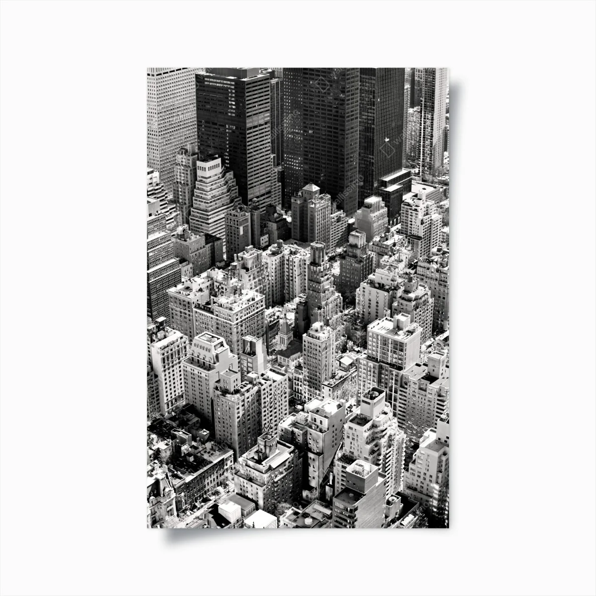 Poster Manhattan luftaufnahme skyline in monochrom – Wallnifity®