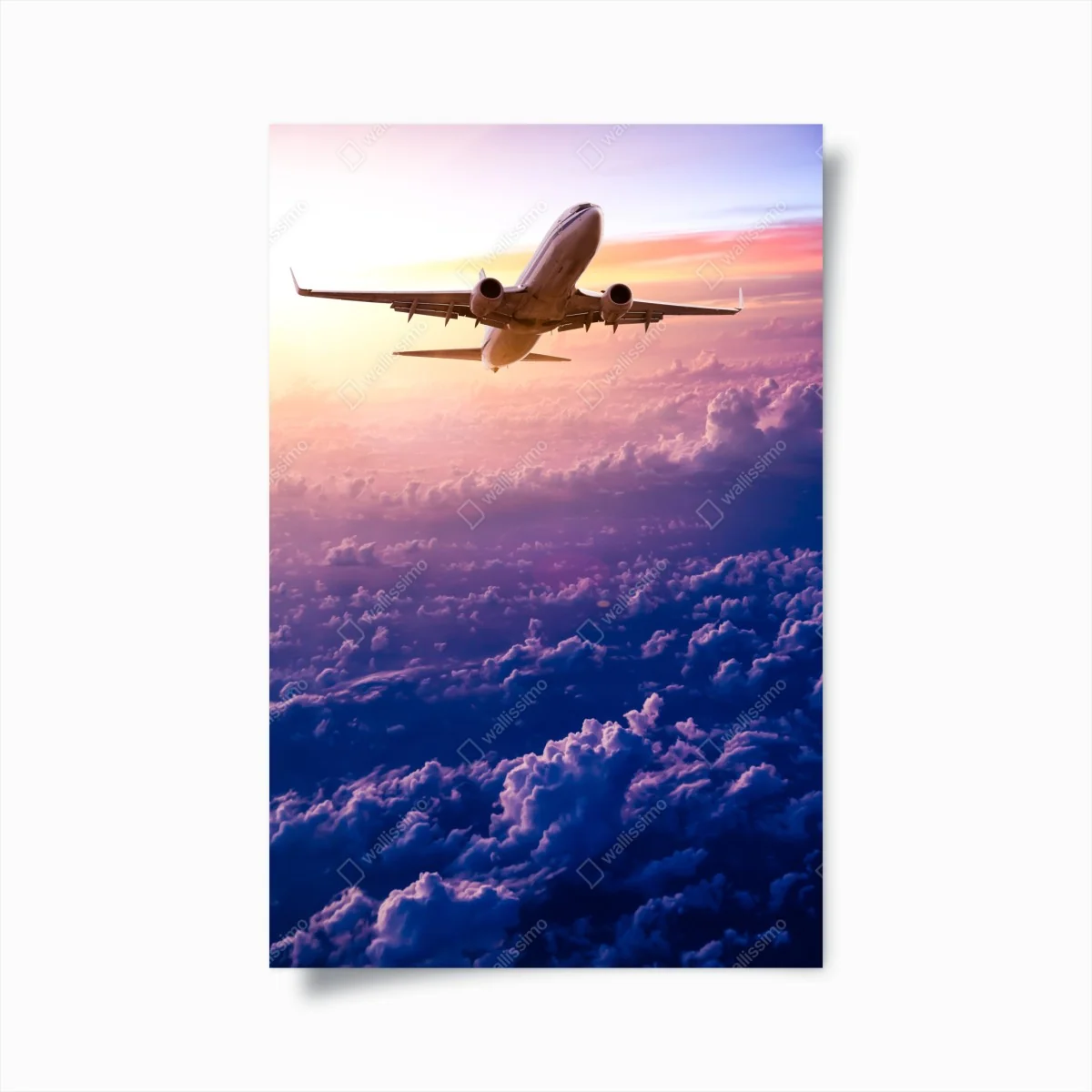 Poster flug bei sonnenaufgang über den wolken – Wallnifity® Poster flug bei sonnenaufgang über den wolken – Wallnifity®