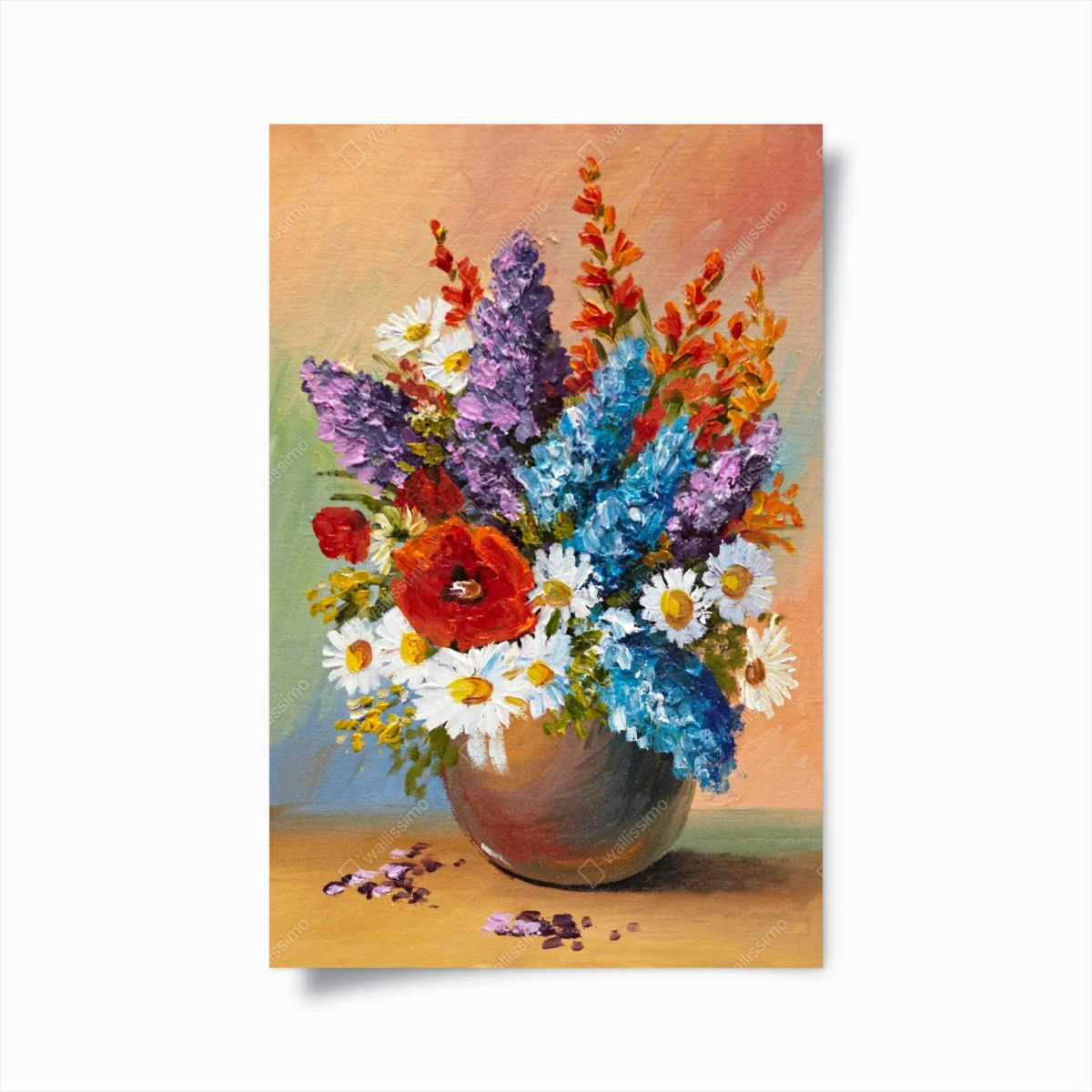 Poster farbenfroher blumenstrauß in vase – Wallnifity®