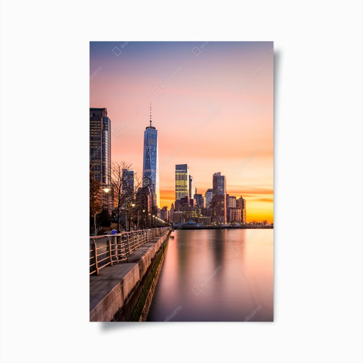 Poster Lower Manhattan bei sonnenuntergang – Wallnifity® Poster Lower Manhattan bei sonnenuntergang – Wallnifity®