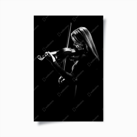 Poster elegante geigerin silhouette – Wallnifity®