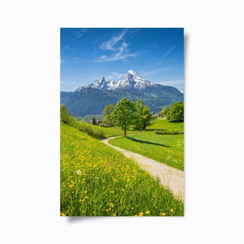 Poster alpenwiese und bergpfad – Wallnifity® Poster alpenwiese und bergpfad – Wallnifity®