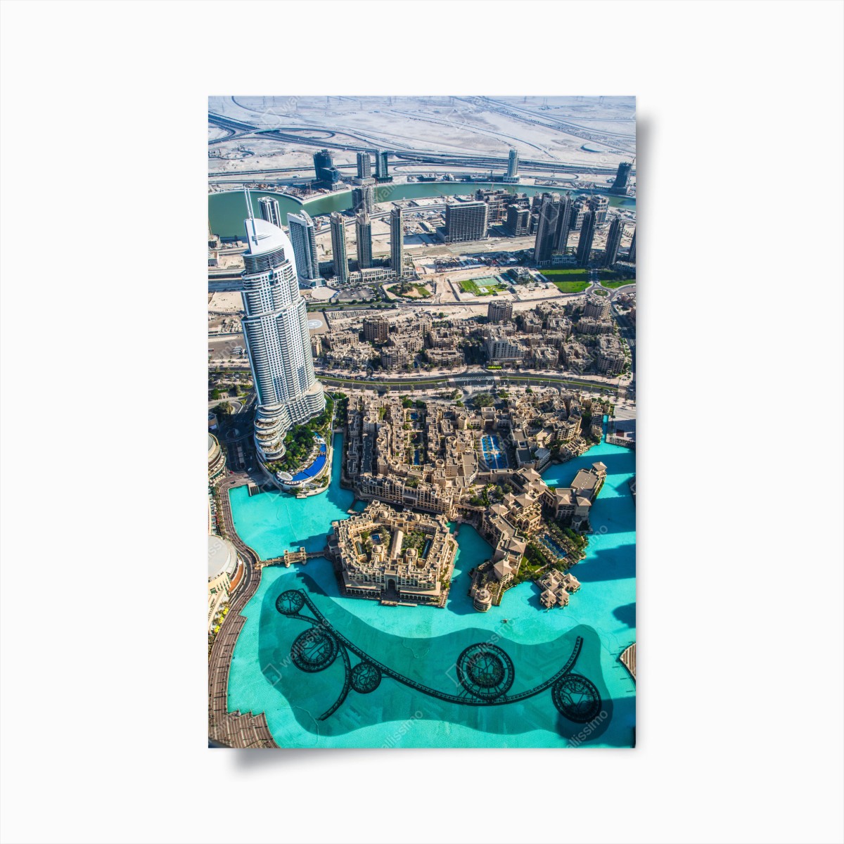 Poster luftaufnahme von Downtown Dubai – Wallnifity®