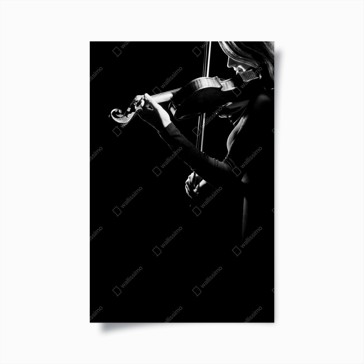Poster elegante geigerin in silhouette – Wallnifity®