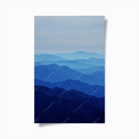 Poster neblige blaue bergschichten – Wallnifity®