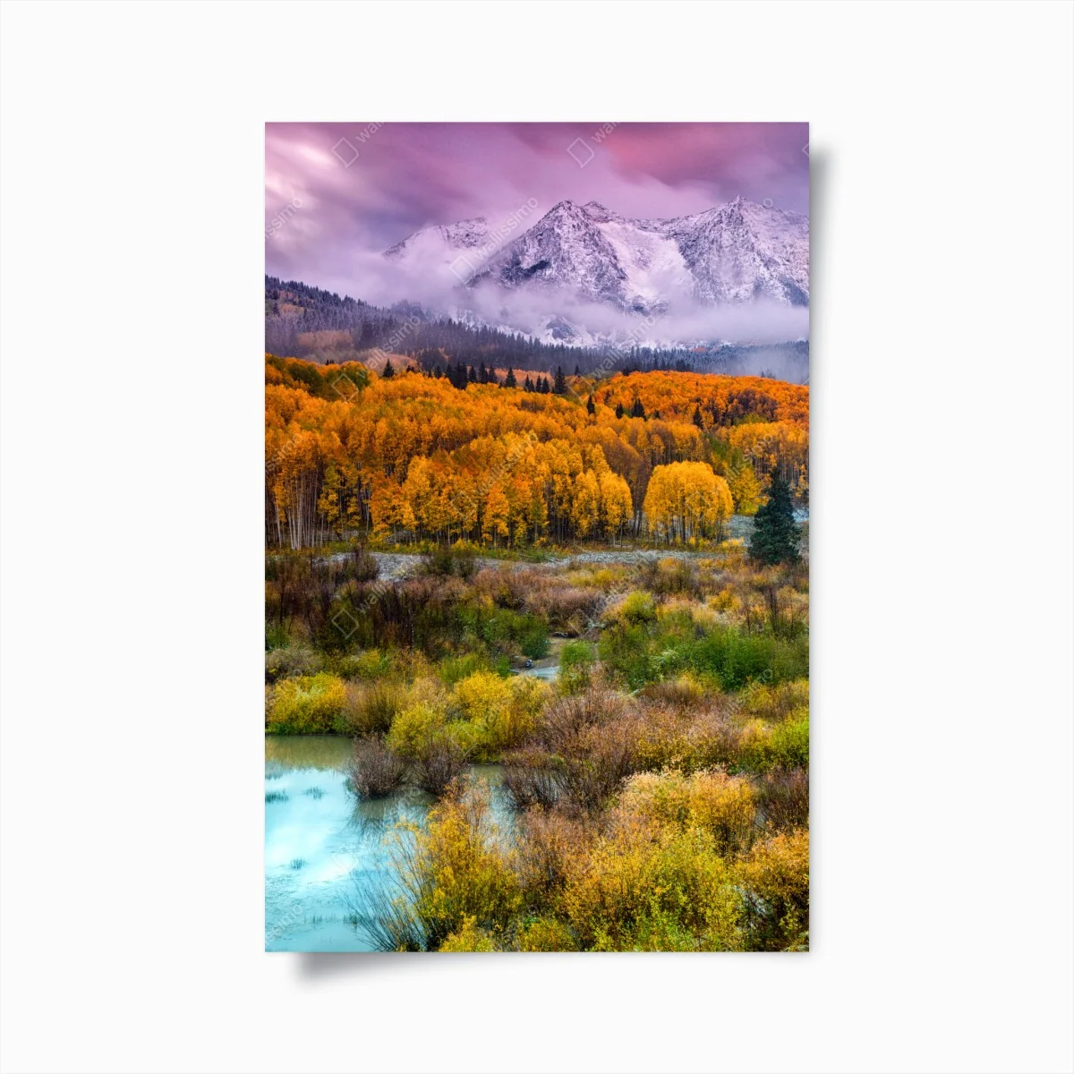 Poster rosafarbener sonnenaufgang über East Beckwith Mountain – Wallnifity® Poster rosafarbener sonnenaufgang über East Beckwith Mountain – Wallnifity®