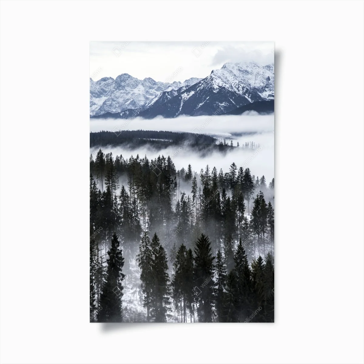 Poster Tatra im winternebel – Wallnifity® Poster Tatra im winternebel – Wallnifity®