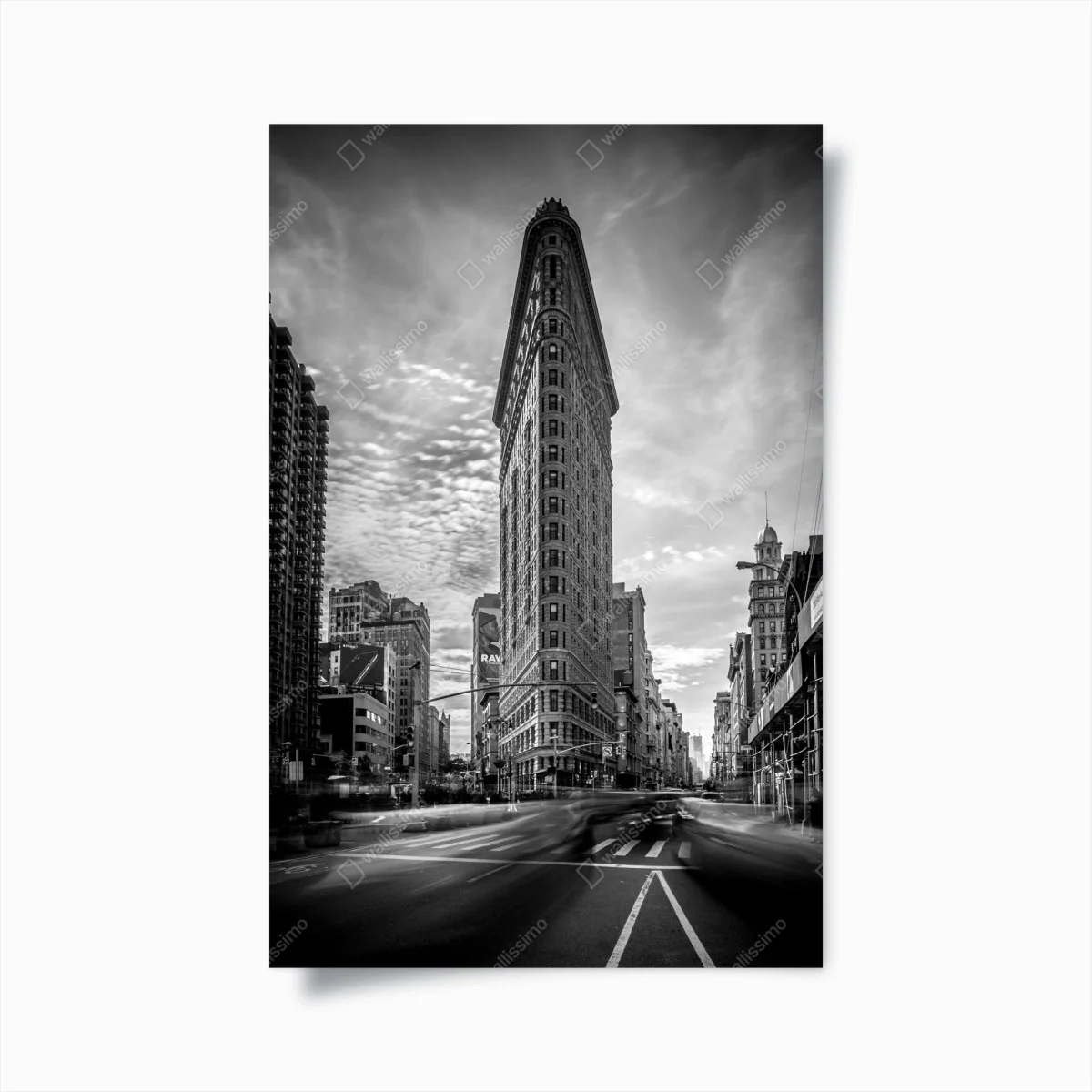 Poster Flatiron, New York — monochrome architektur – Wallnifity®