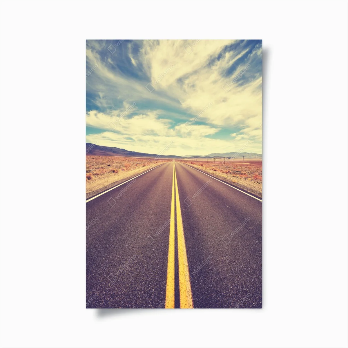 Poster vintage wüstenstraße, Death Valley – Wallnifity®