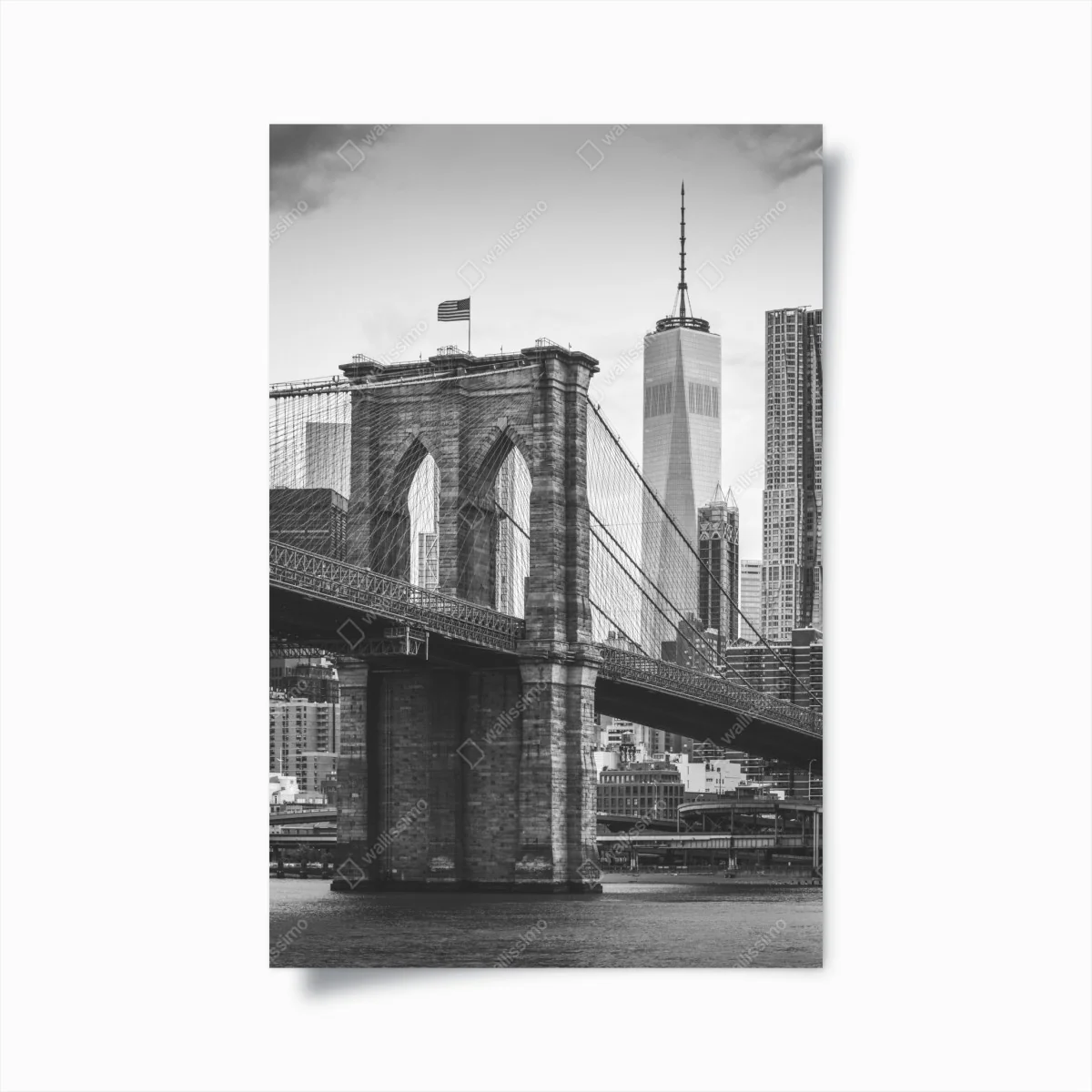 Poster Brooklyn bridge schwarzweiß stadtbild – Wallnifity® Poster Brooklyn bridge schwarzweiß stadtbild – Wallnifity®