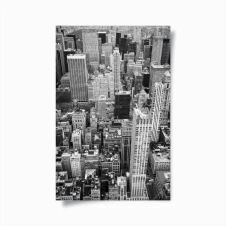Poster schwarzweiße stadtsilhouette – Wallnifity®