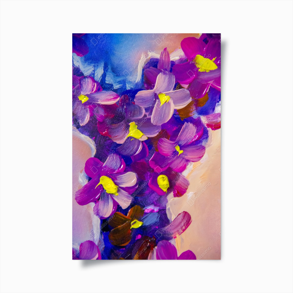 Poster intensiver violetter blumenstrauß – Wallnifity®