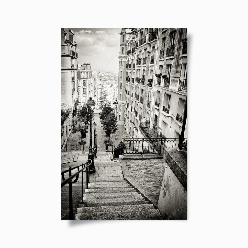 Poster monochrome feder mit wassertropfen – Wallnifity®