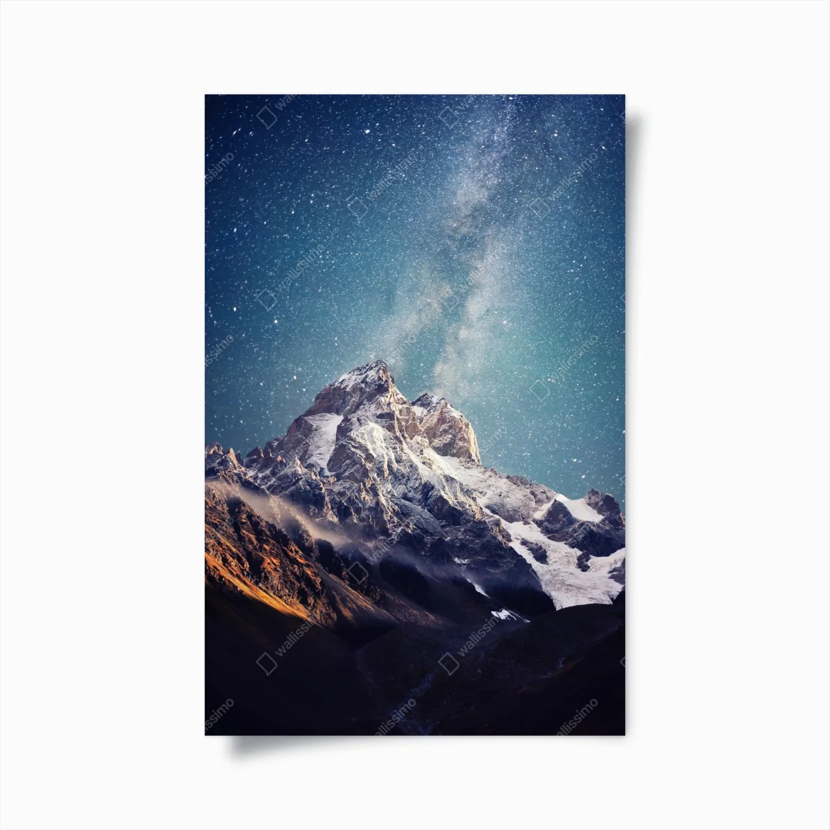 Poster sternennacht über Ushba – Wallnifity® Poster sternennacht über Ushba – Wallnifity®