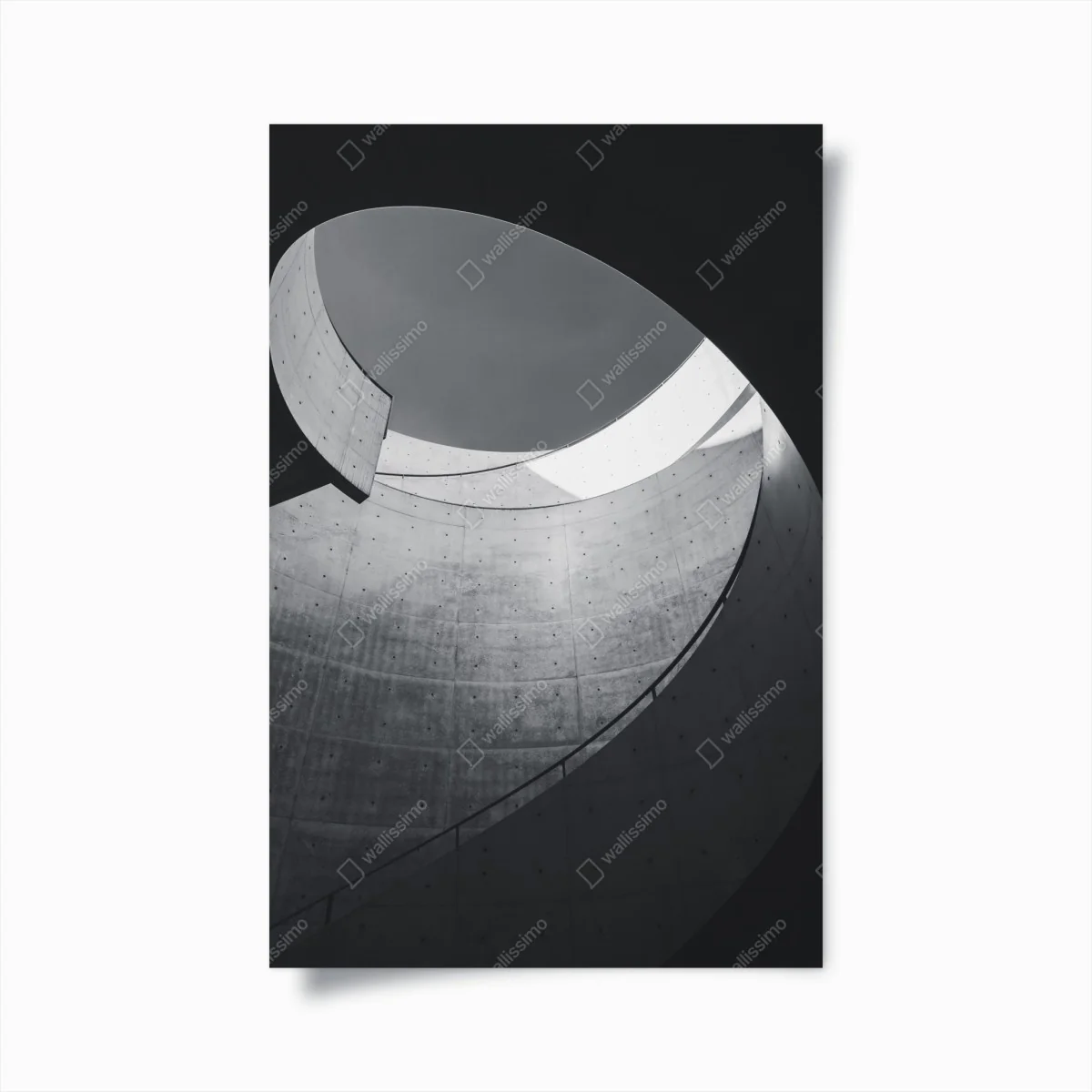 Poster geschwungene beton-spiraltreppe – Wallnifity® Poster geschwungene beton-spiraltreppe – Wallnifity®