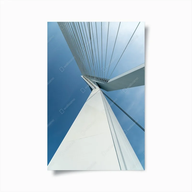 Poster aufsteigende linien: moderner brückenpylon