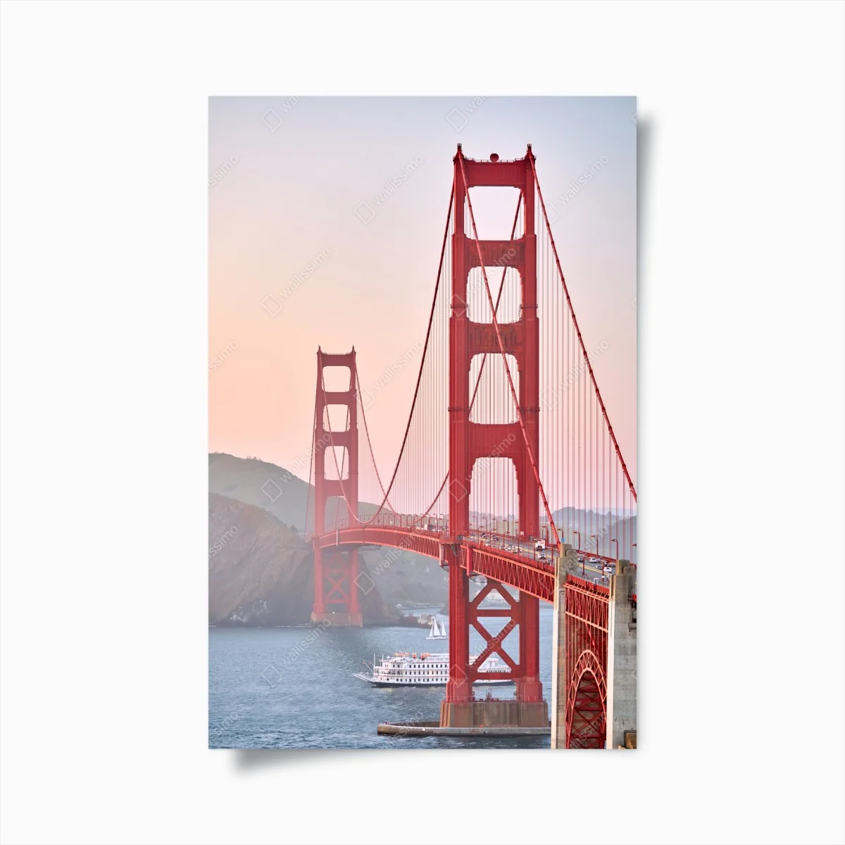 Poster Golden Gate Bridge bei sonnenuntergang – Wallnifity®