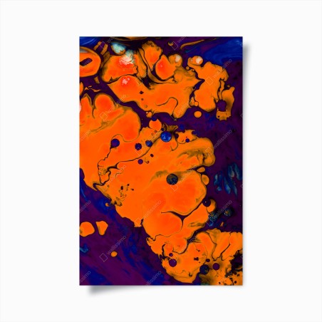 Poster intensiver oranger fluss – Wallnifity®