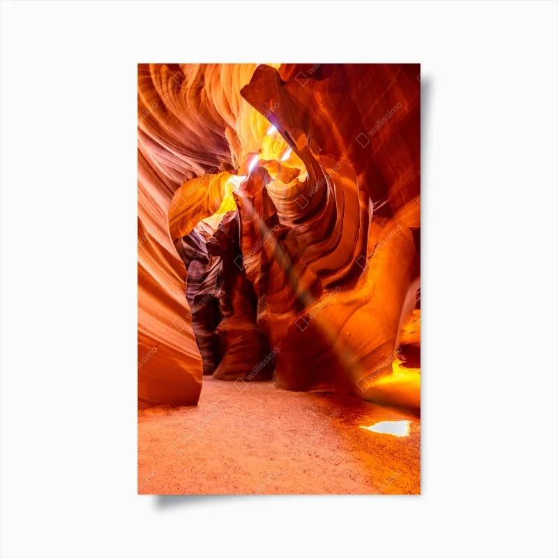 Poster Antelope Canyon licht und geschwungene sandsteinformen