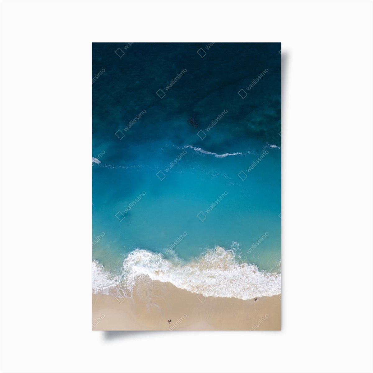 Poster luftaufnahme der türkisfarbenen küste von Nusa Penida – Wallnifity®