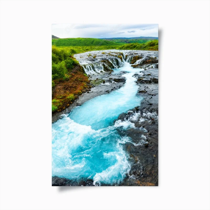 Poster wasserfall Bruarfoss, Island