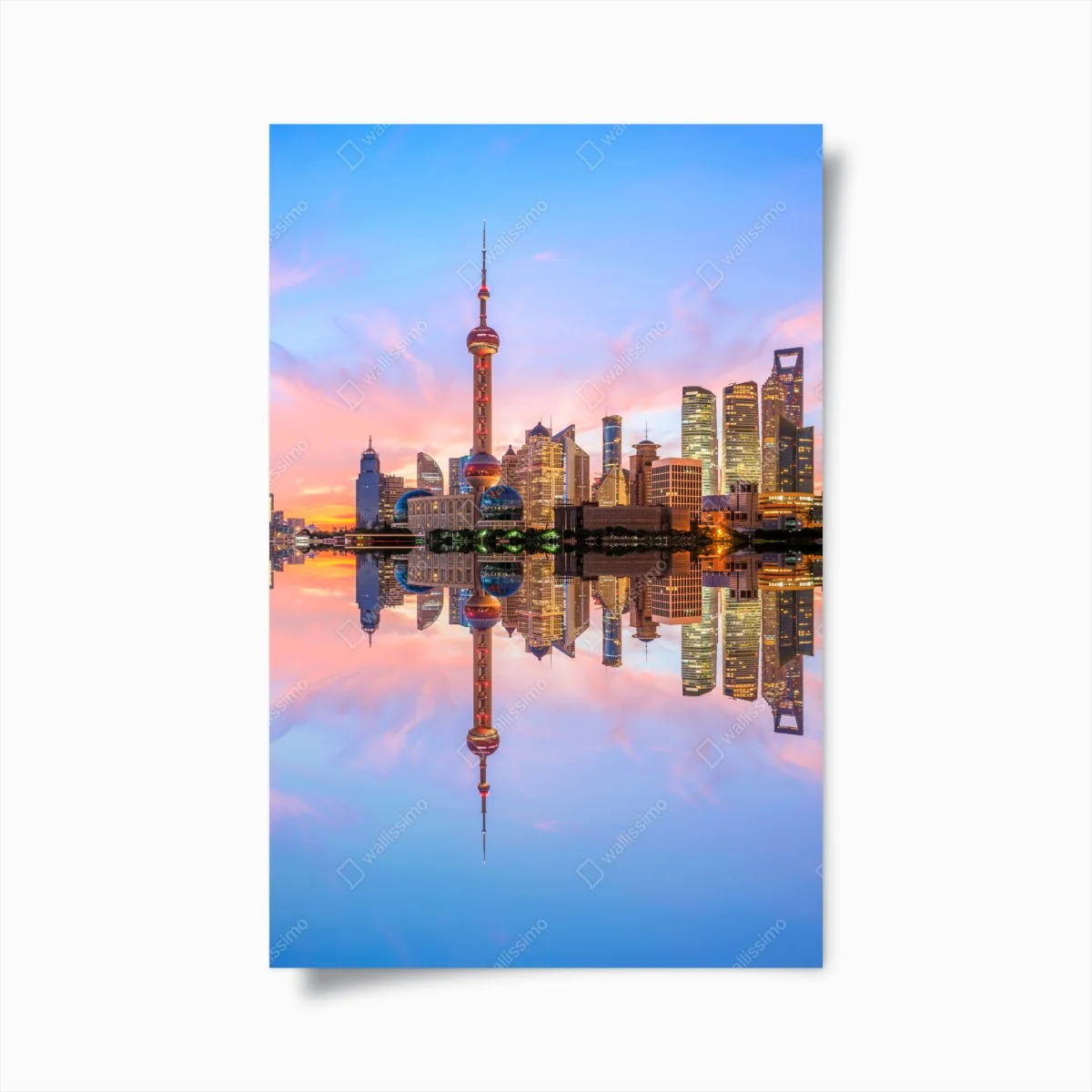 Poster Shanghai skyline bei sonnenaufgang – Wallnifity® Poster Shanghai skyline bei sonnenaufgang – Wallnifity®
