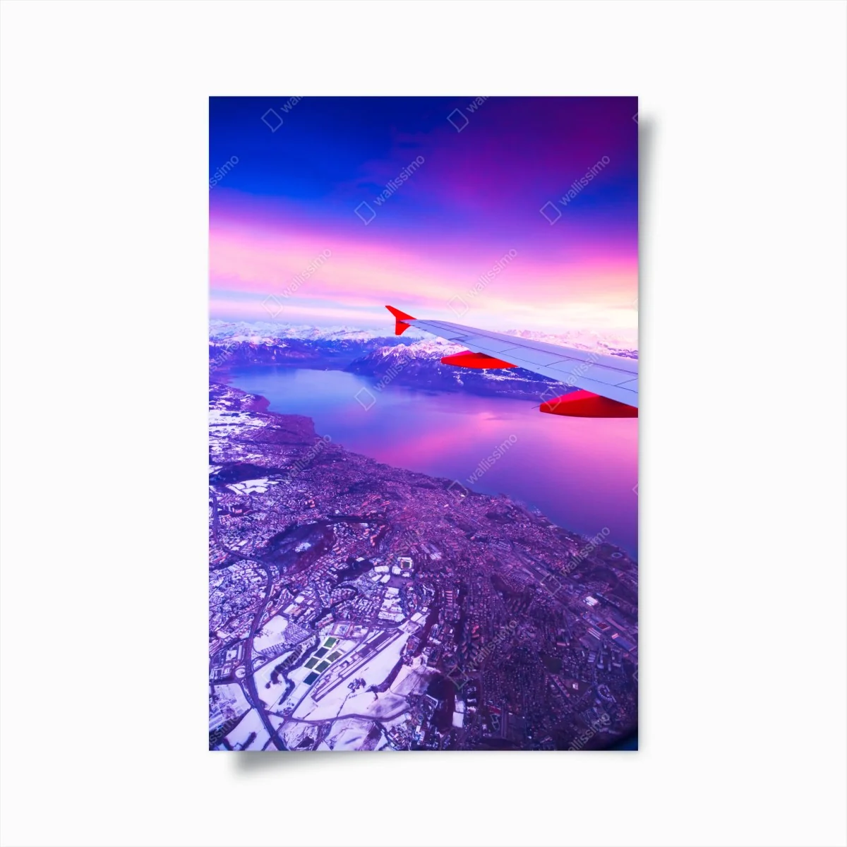 Poster luftaufnahme einer stadt am see bei sonnenuntergang – Wallnifity® Poster luftaufnahme einer stadt am see bei sonnenuntergang – Wallnifity®