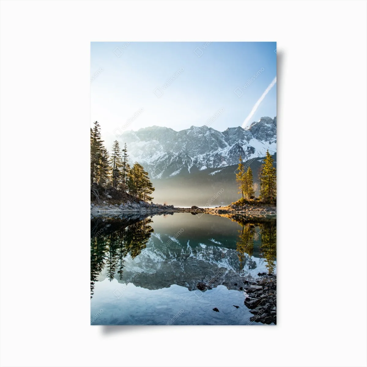 Poster bergsee spiegelung bei sonnenaufgang – Wallnifity® Poster bergsee spiegelung bei sonnenaufgang – Wallnifity®