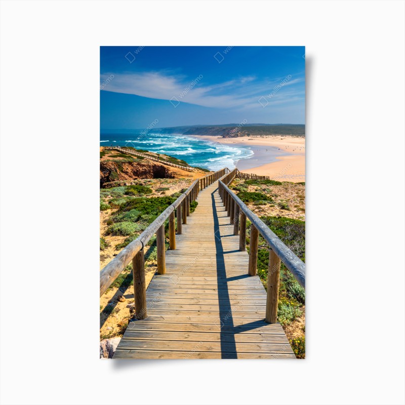 Poster üppige moosbedeckte ziegelwand – Wallnifity®