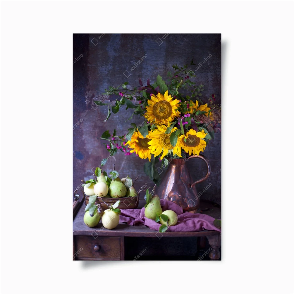 Poster sonnenblumen und birnen stilleben – Wallnifity® Poster sonnenblumen und birnen stilleben – Wallnifity®