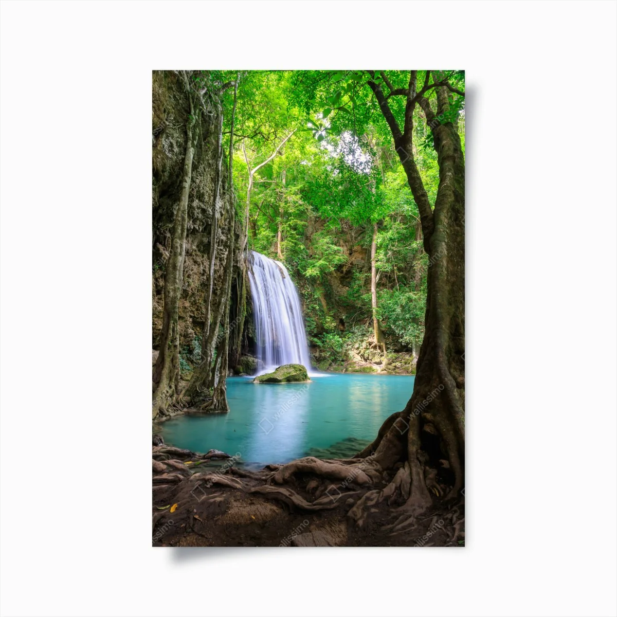 Poster ruhiger wasserfall im Erawan Nationalpark – Wallnifity®