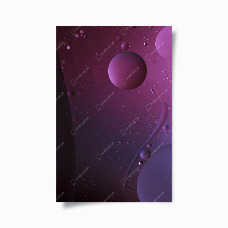 Poster violette kosmische sphären abstrakte kunst