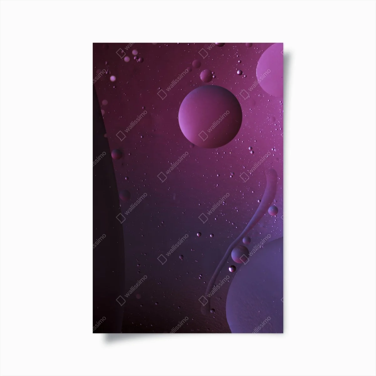 Poster violette kosmische sphären abstrakte kunst – Wallnifity®