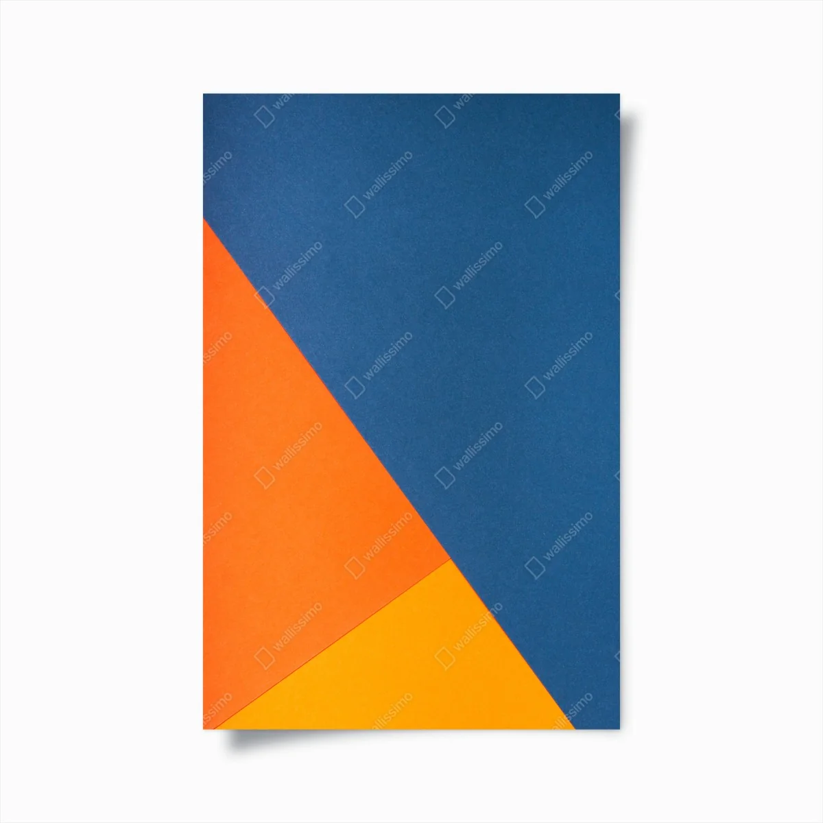 Poster mutige geometrische komposition in blau und orange – Wallnifity® Poster mutige geometrische komposition in blau und orange – Wallnifity®