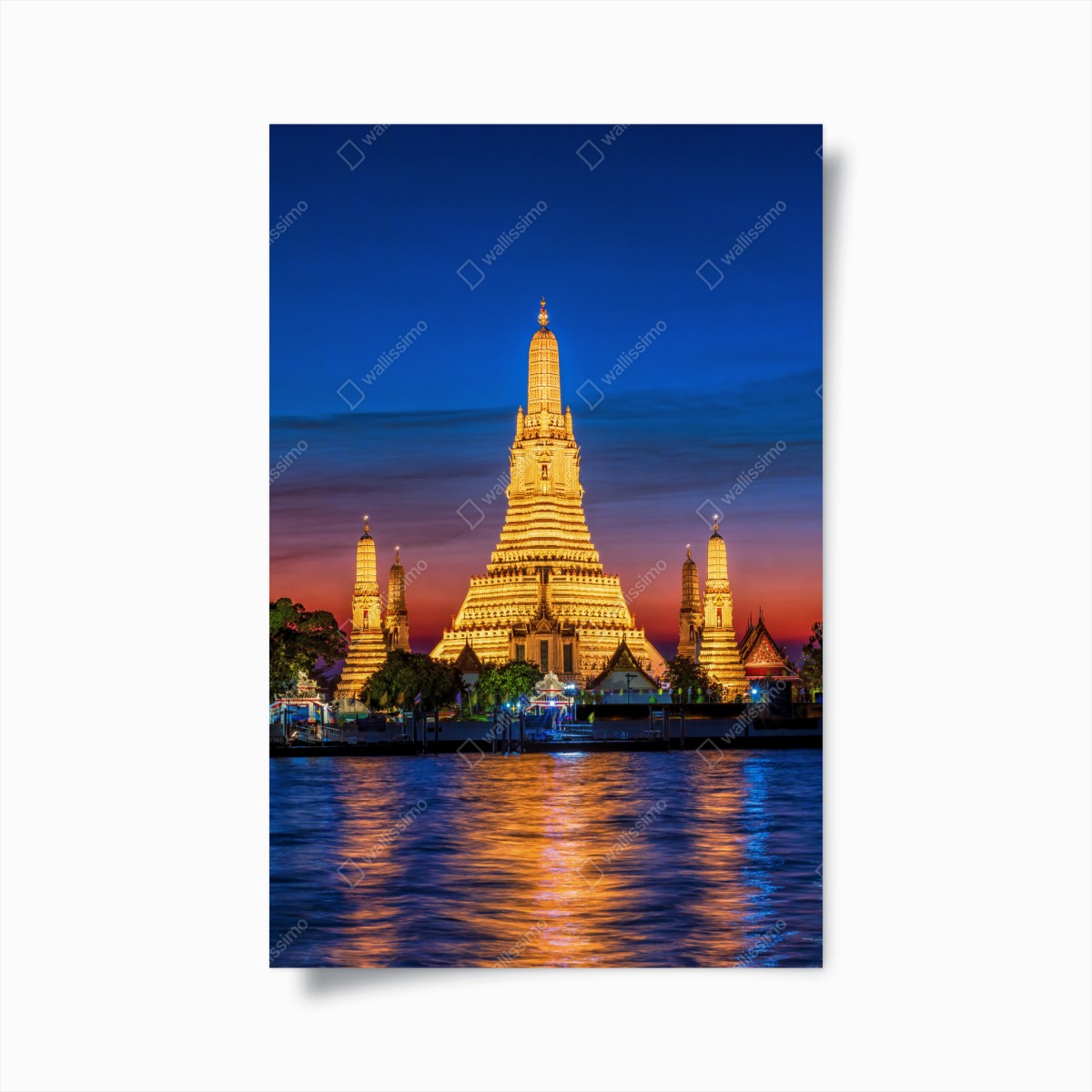 Poster goldenes Wat Arun in der dämmerung – Wallnifity®