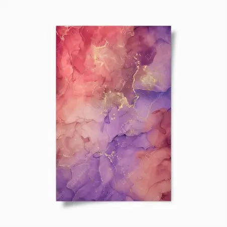 Poster ätherische rosa und lila marmoroptik – Wallnifity®